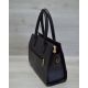 Каркасная женская сумка черная с фиолетовым 31207