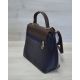 Женская сумка-клатч синяя с коричневым 61407