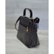 Женская сумка-клатч серая с черным 61406