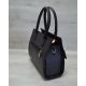 Женская сумка с накладным карманом черная 31005