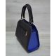 Женская сумка Конверт черная с бежево-синей вставкой 31810