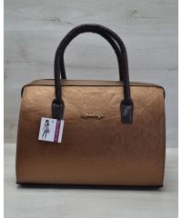 Женская сумка Саквояж бронзовая 31114
