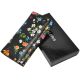 Женский кожаный кошелек 2030-D97 Safyan цветы черный