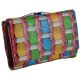 Женский кожаный кошелек 2103-D39 плетеный разноцветный