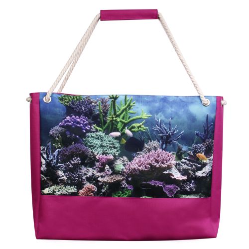 Пляжная сумка XYZ Holiday 2224 аквариум малиновая