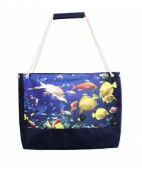 Пляжная сумка XYZ Holiday 2236 рыбы синие