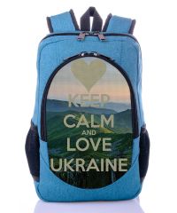 Городской рюкзак XYZ New Design РГ18202 Люблю Украину бирюза
